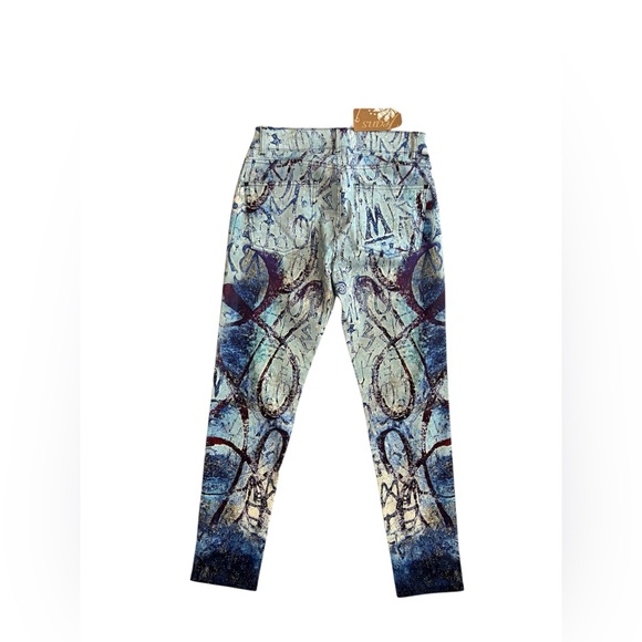 NWT Dolcezza Mid Rise Pattern Jeans - Picture 3 of 5